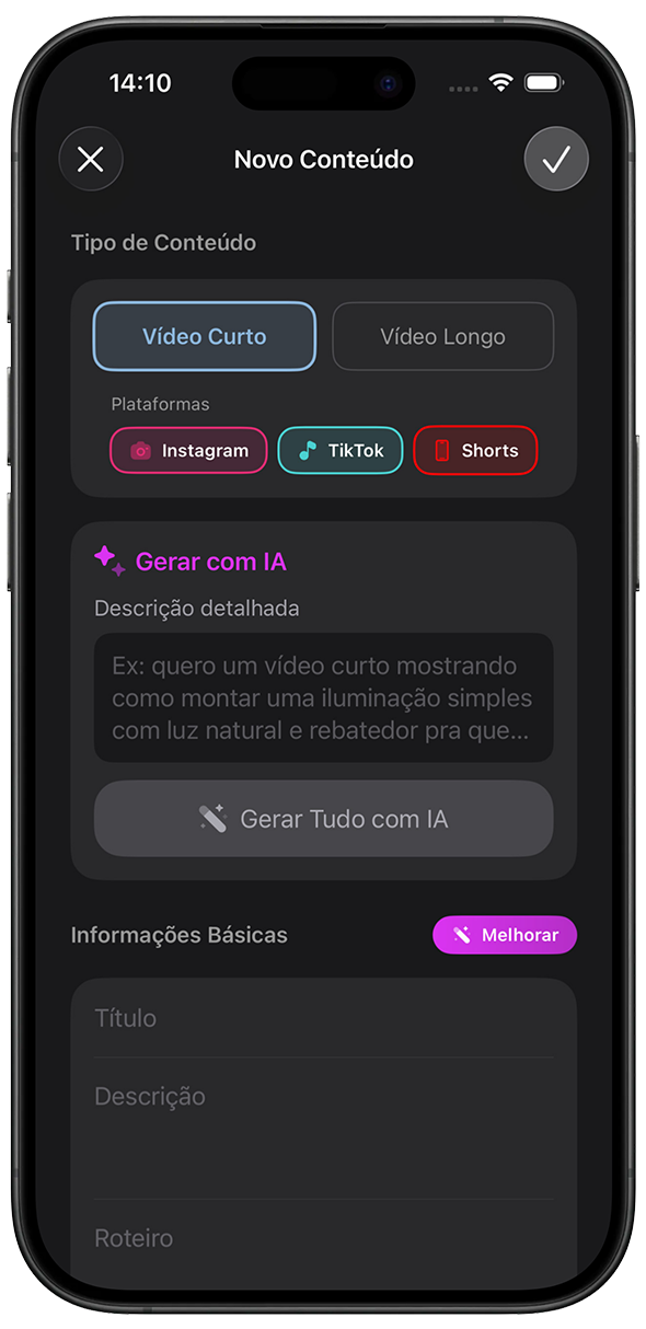 Crie com Inteligência Artificial